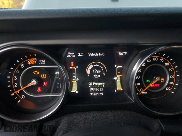 2021 Jeep Wrangler Unlimited Sport Altitude with VIN 1C4HJXDN8MW740980, listed as a Copart auction lot 77429934 with 71,961 mi miles and Salvage title. Bid and sale history available at DreamBid. Image 9.
