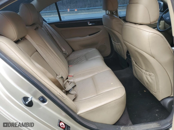 2009 Hyundai Genesis with VIN KMHGC46EX9U033508, listed as a Copart auction lot 51749555 with 104,059 mi miles and Salvage Title. Bid and sale history available at carsss.com. Image 10.