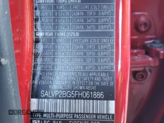 2015 Land Rover Range Rover Evoque Pure Plus z VIN SALVP2BG5FH061886, wystawiony jako Copart lot #55769765 z przebiegiem Nie podano mil oraz Nie do naprawy • Non repairable. Historia ofert i sprzedaży dostępna na DreamBid. Obrazek 13.