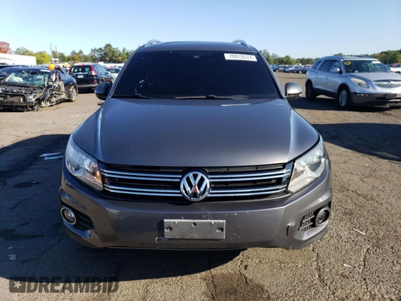 2016 Volkswagen Tiguan SE with VIN WVGBV7AX6GW052539, listed as a Copart auction lot 70010574 with 124,622 mi miles and Clean Title. Bid and sale history available at DreamBid. Image 5.