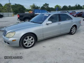 2004 Mercedes-Benz S 500 with VIN WDBNG84J34A385961, listed as a Copart auction lot 63279235 with 163,172 mi miles and Clean title. Bid and sale history available at DreamBid. Image 1.