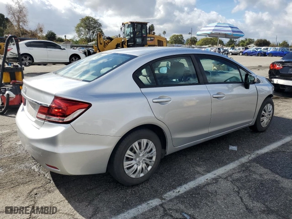 2014 Honda Civic Sedan LX with VIN 19XFB2F53EE246638, listed as a Copart auction lot 45375785 with 117,898 mi miles and Salvage Title. Bid and sale history available at carsss.com. Image 3.