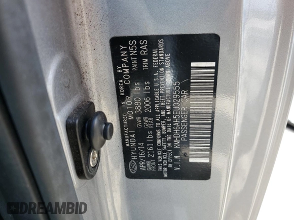 2014 Hyundai Elantra Coupe with VIN KMHDH6AH5EU029555, listed as a Copart auction lot 76020674 with 0 mi miles and Salvage Title. Bid and sale history available at carsss.com. Image 13.
