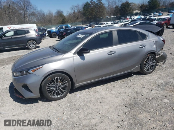 2023 Kia Forte GT-Line with VIN 3KPF54AD4PE628259, listed as a Copart auction lot 49410415 with 24,069 mi miles and Salvage Title. Bid and sale history available at carsss.com. Image 1.