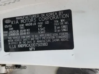 2013 Kia Sportage LX with VIN KNDPBCA20D7501980, listed as a Copart auction lot 61784015 with 140,793 mi miles and Salvage title. Bid and sale history available at DreamBid. Image 13.