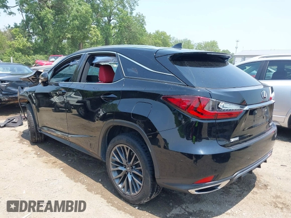 2021 Lexus RX 350 F Sport with VIN 2T2SZMDAXMC308020, listed as a IAAI auction lot 42466808 with 57,465 mi miles and . Bid and sale history available at DreamBid. Image 3.