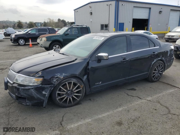2007 Lincoln MKZ with VIN 3LNHM26T57R620658, listed as a Copart auction lot 49926655 with 186,084 mi miles and Clean Title. Bid and sale history available at carsss.com. Image 1.
