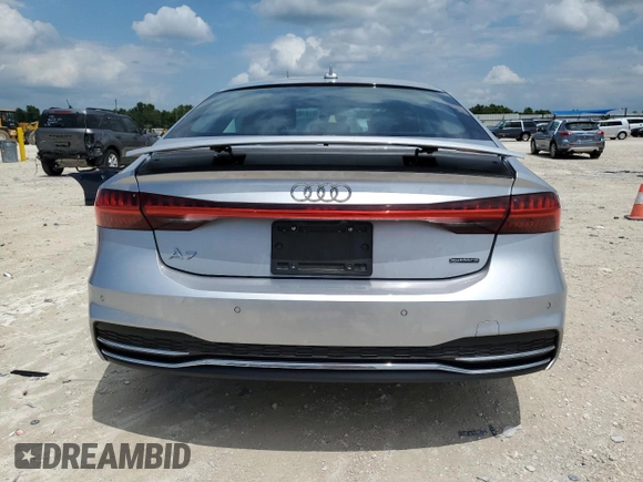 2019 Audi A7 Premium Plus with VIN WAUU2AF2XKN131191, listed as a Copart auction lot 67856674 with 65,489 mi miles and Non repairable. Bid and sale history available at DreamBid. Image 6.