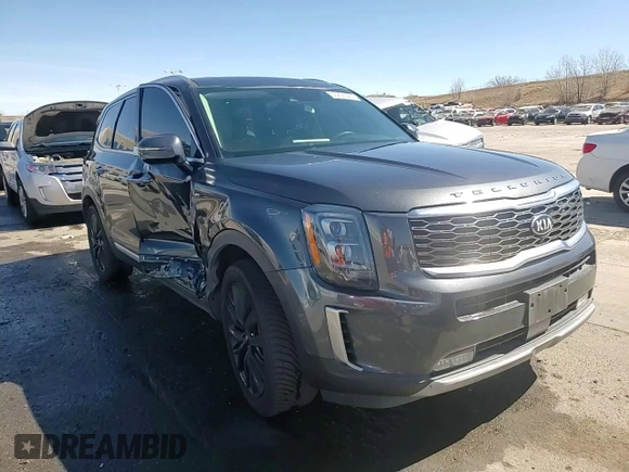 2021 Kia Telluride SX with VIN 5XYP5DHC7MG165582, listed as a Copart auction lot 50205325 with 47,999 mi miles and Salvage Title. Bid and sale history available at carsss.com. Image 14.