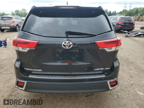 2017 Toyota Highlander Limited with VIN 5TDDZRFH1HS417662, listed as a Copart auction lot 59342485 with 97,800 mi miles and Salvage title. Bid and sale history available at DreamBid. Image 6.