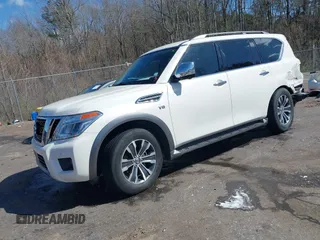2019 Nissan Armada SL with VIN JN8AY2ND3K9087268, listed as a IAAI auction lot 41720777 with 102,167 mi miles. Bid and sale history available at carsss.com. Image 2.