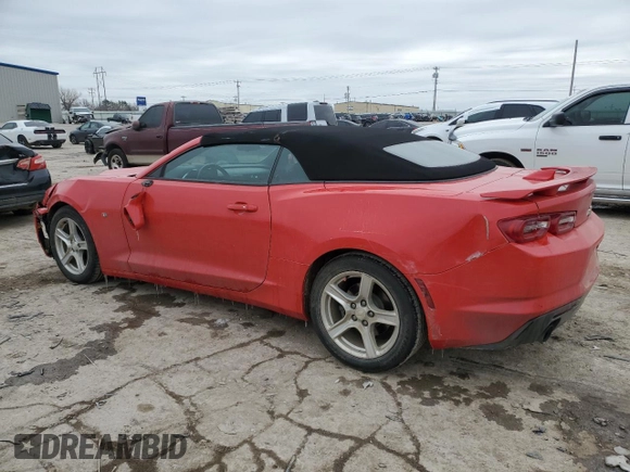 2019 Chevrolet Camaro 1LT with VIN 1G1FB3DX2K0139569, listed as a Copart auction lot 46160105 with 121,986 mi miles and Salvage Title. Bid and sale history available at carsss.com. Image 2.