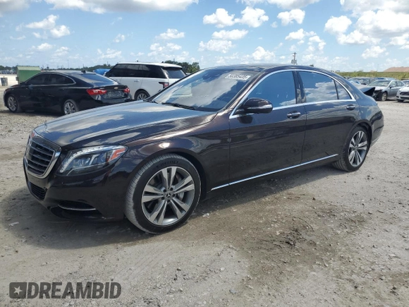 2017 Mercedes-Benz S 550 with VIN WDDUG8FB9HA322605, listed as a Copart auction lot 50385435 with 72,715 mi miles and Salvage Title. Bid and sale history available at carsss.com. Image 1.