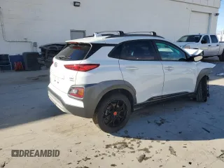 2021 Hyundai Kona Night Edition with VIN KM8K6CA54MU680756, listed as a Copart auction lot 87264254 with 45,906 mi miles and Salvage Title. Bid and sale history available at DreamBid. Image 3.