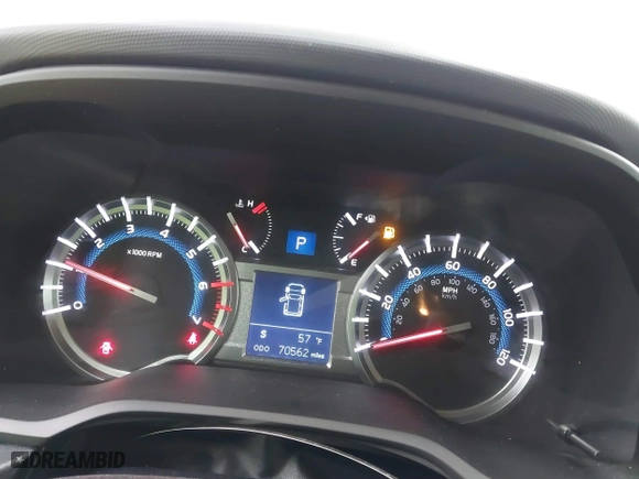 2019 Toyota 4Runner SR5 with VIN JTEBU5JR8K5700020, listed as a IAAI auction lot 41691677 with 70,562 mi miles. Bid and sale history available at carsss.com. Image 7.
