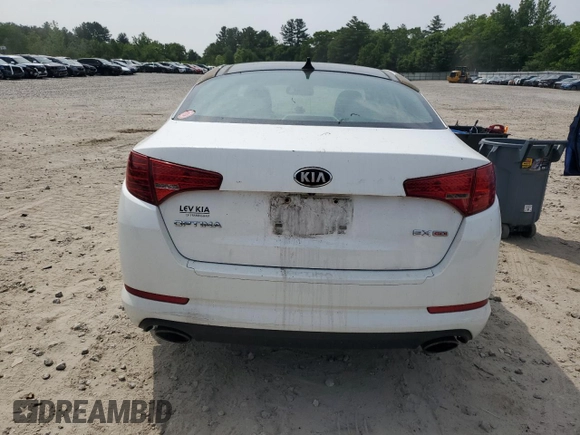 2013 Kia Optima EX with VIN 5XXGN4A76DG124992, listed as a Copart auction lot 61139455 with 97,421 mi miles and Clean title. Bid and sale history available at DreamBid. Image 6.