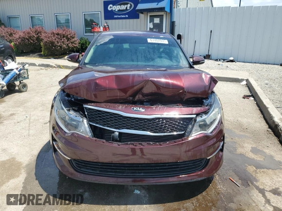 2018 Kia Optima S with VIN 5XXGT4L35JG265287, listed as a Copart auction lot 61407805 with 123,891 mi miles and Salvage title. Bid and sale history available at DreamBid. Image 5.