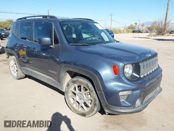 2020 Jeep Renegade Latitude with VIN ZACNJABB4LPL84593, listed as a IAAI auction lot 41645340 with 60,184 mi miles and . Bid and sale history available at DreamBid. Image 1.