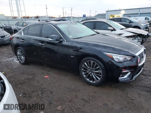 2019 Infiniti Q50 3.0t LUXE with VIN JN1EV7AR7KM551294, listed as a Copart auction lot 85467824 with 70,577 mi miles and Salvage Title. Bid and sale history available at carsss.com. Image 4.