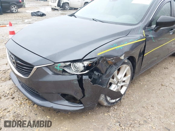 2015 Mazda 6 i Grand Touring with VIN JM1GJ1W56F1207077, listed as a IAAI auction lot 41734641 with 109,447 mi miles and . Bid and sale history available at DreamBid. Image 6.
