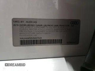 2017 Audi A8 z VIN WAU44AFD5HN007429, wystawiony jako Copart lot #45166564 z przebiegiem 59 423 mil mil oraz Nie do naprawy • Non repairable. Historia ofert i sprzedaży dostępna na DreamBid. Obrazek 13.