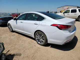 2018 Genesis G80 3.8L with VIN KMHGN4JE6JU216605, listed as a Copart auction lot 61950305 with 34,919 mi miles and Salvage title. Bid and sale history available at DreamBid. Image 2.