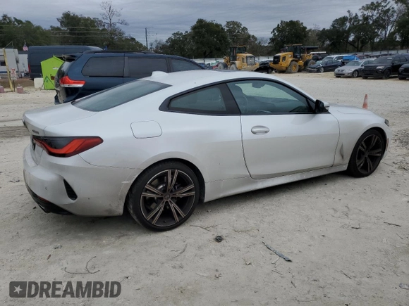 2021 BMW 4 Series 430i with VIN WBA53AP01MCF36632, listed as a Copart auction lot 88293765 with 41,429 mi miles and Salvage Title. Bid and sale history available at DreamBid. Image 3.