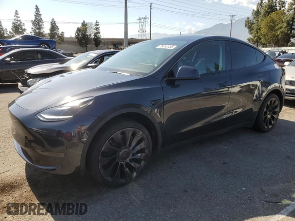 2024 Tesla Model Y with VIN 7SAYGDED7RF056973, listed as a Copart auction lot 55310705 with 15,391 mi miles and Salvage Title. Bid and sale history available at DreamBid. Image 1.