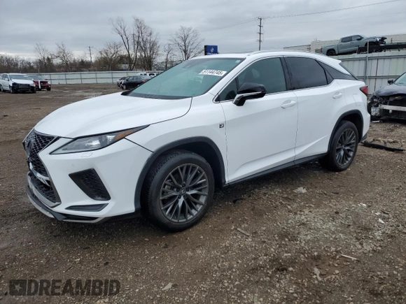 2021 Lexus RX 350 F Sport with VIN 2T2SZMDA4MC274060, listed as a Copart auction lot 51144745 with 49,332 mi miles and Salvage Title. Bid and sale history available at DreamBid. Image 1.