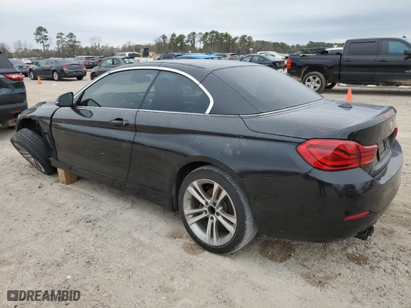 2018 BMW 4 Series 430i with VIN WBA4Z1C52JEE41444, listed as a Copart auction lot 46365525 with 56,335 mi miles and Salvage Title. Bid and sale history available at carsss.com. Image 2.