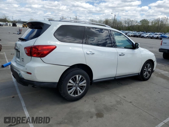2020 Nissan Pathfinder SV with VIN 5N1DR2BM6LC590559, listed as a Copart auction lot 52991785 with 61,870 mi miles and Salvage title. Bid and sale history available at DreamBid. Image 3.