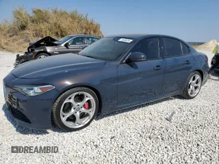 2019 Alfa Romeo Giulia Ti Sport with VIN ZARFAMBN6K7603610, listed as a Copart auction lot 74550354 with 46,722 mi miles and Salvage Title. Bid and sale history available at carsss.com. Image 1.