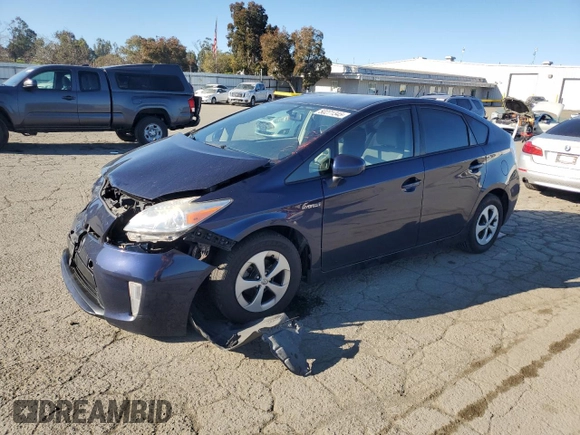 2013 Toyota Prius One with VIN JTDKN3DU5D0351775, listed as a Copart auction lot 50271345 with 169,628 mi miles and Salvage Title. Bid and sale history available at carsss.com. Image 1.