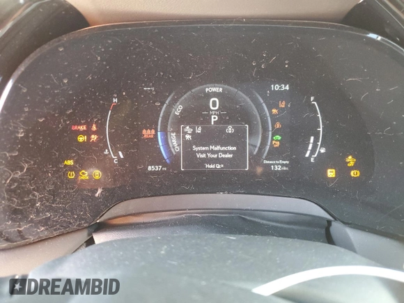 2024 Lexus RX with VIN 2T2BCMEA5RC019330, listed as a Copart auction lot 46947885 with 8,537 mi miles and Salvage Title. Bid and sale history available at carsss.com. Image 9.