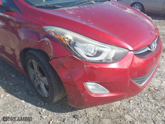 2012 Hyundai Elantra GLS with VIN KMHDH4AE8CU307887, listed as a IAAI auction lot 41657165 with 160,910 mi miles. Bid and sale history available at carsss.com. Image 6.