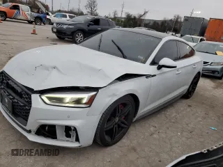 2019 Audi A5 Sportback Premium Plus with VIN WAUENCF53KA008535, listed as a Copart auction lot 82202024 with 75,124 mi miles and Salvage Title. Bid and sale history available at carsss.com. Image 1.
