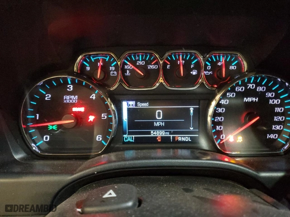 2018 Chevrolet Silverado 1500 LT with VIN 2GCVKREC8J1107651, listed as a Copart auction lot 47135865 with 54,899 mi miles and Salvage Title. Bid and sale history available at carsss.com. Image 9.