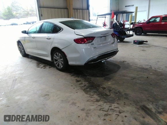 2015 Chrysler 200 Limited with VIN 1C3CCCAB9FN708205, listed as a IAAI auction lot 41946588 with 166,372 mi miles. Bid and sale history available at carsss.com. Image 3.