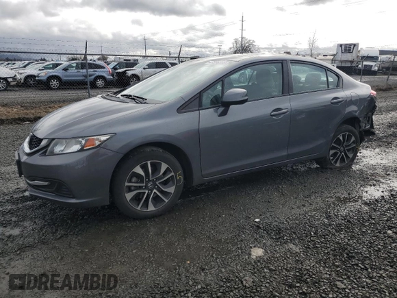 2013 Honda Civic EX with VIN 19XFB2F81DE243410, listed as a Copart auction lot 47586305 with 103,639 mi miles and Salvage Title. Bid and sale history available at DreamBid. Image 1.