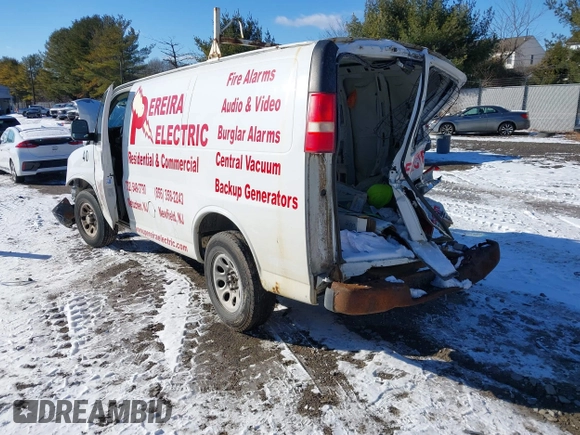 2009 Chevrolet Express Cargo with VIN 1GCFG15X091129140, listed as a IAAI auction lot 41273961 with Not provided miles and . Bid and sale history available at DreamBid. Image 3.