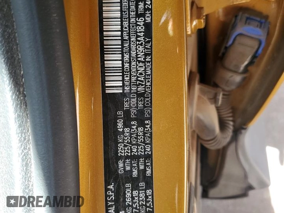 2024 Dodge Hornet GT with VIN ZACNDFAN9R3A41846, listed as a Copart auction lot 54247655 with 6,258 mi miles and Salvage title. Bid and sale history available at DreamBid. Image 13.