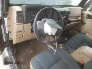 2002 Jeep Wrangler Sahara with VIN 1J4FA59S42P720513, listed as a Copart auction lot 47054805 with 190,922 mi miles and Salvage title. Bid and sale history available at DreamBid. Image 8.