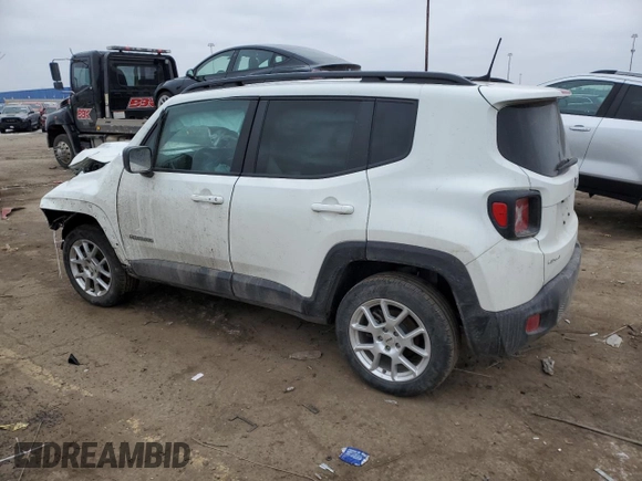 2022 Jeep Renegade Latitude with VIN ZACNJDB10NPN90182, listed as a Copart auction lot 44916335 with 25,664 mi miles and Salvage title. Bid and sale history available at DreamBid. Image 2.