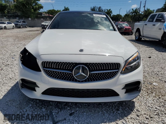 2021 Mercedes-Benz C 300 with VIN W1KWF8DBXMR610630, listed as a Copart auction lot 50550545 with 44,072 mi miles and Non Repairable. Bid and sale history available at carsss.com. Image 5.