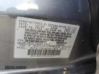 2021 Nissan Versa SV z VIN 3N1CN8EV0ML840177, wystawiony jako Copart lot #57823925 z przebiegiem 100 508 mil mil oraz Szkoda całkowita • Salvage title. Historia ofert i sprzedaży dostępna na DreamBid. Obrazek 12.