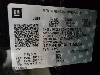 2020 Cadillac Escalade ESV Luxury z VIN 1GYS4HKJXLR150354, wystawiony jako Copart lot #56386485 z przebiegiem 131 803 mil mil oraz Szkoda całkowita • Salvage title. Historia ofert i sprzedaży dostępna na DreamBid. Obrazek 14.