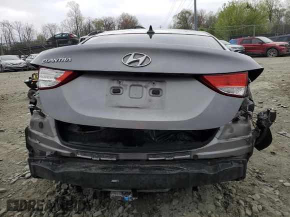 2013 Hyundai Elantra Limited with VIN KMHDH4AE3DU550699, listed as a Copart auction lot 51569925 with 257,212 mi miles and Salvage Title. Bid and sale history available at carsss.com. Image 6.