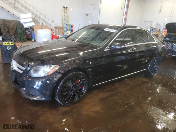 2018 Mercedes-Benz C-Class C 300 with VIN 55SWF4KB2JU281198, listed as a Copart auction lot 46138245 with 86,254 mi miles and Salvage Title. Bid and sale history available at carsss.com. Image 1.