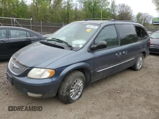 2001 Chrysler Town & Country Limited with VIN 2C8GP64L51R208544, listed as a Copart auction lot 53627495 with 0 mi miles and Salvage Title. Bid and sale history available at carsss.com. Image 1.