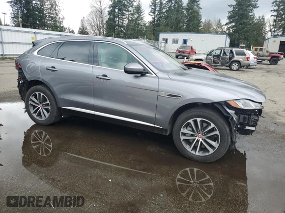 2021 Jaguar F-Pace S with VIN SADCJ2EU9MA667414, listed as a Copart auction lot 50034645 with 16,501 mi miles and Salvage title. Bid and sale history available at DreamBid. Image 4.